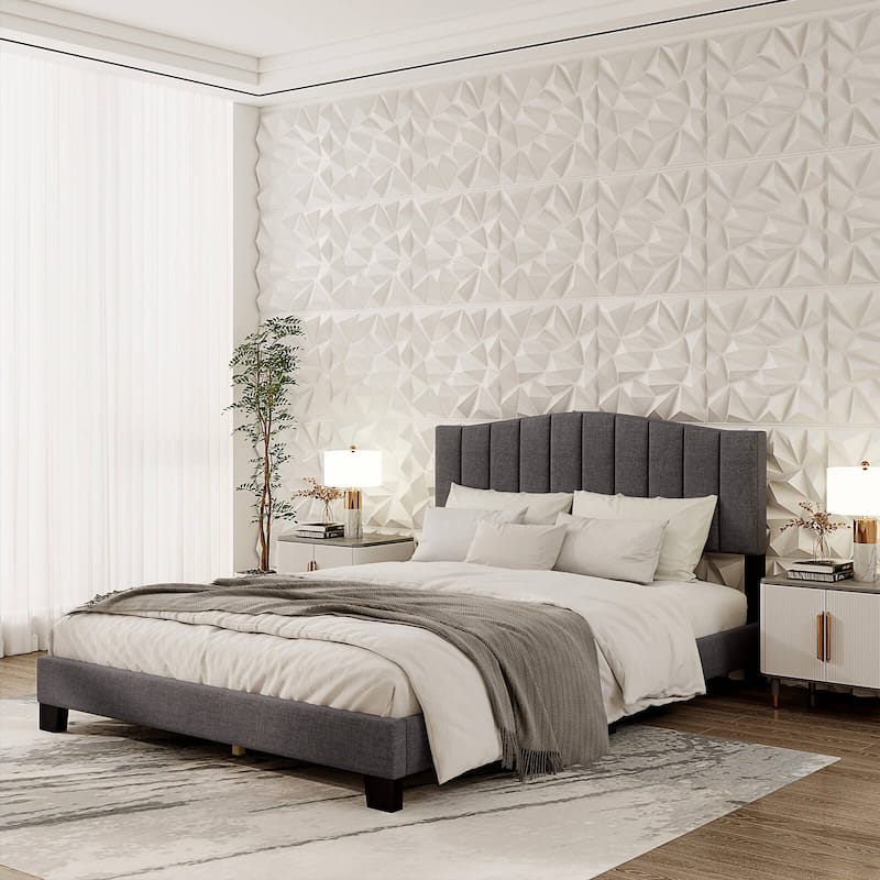 Costway 20/40 Pack 3D Wall Panels PVC Diamond Textured Wall Tiles for