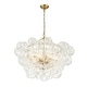 preview thumbnail 12 of 19, Brass Luxury Faceted Glass Globe Cluster Bubble Chandelier