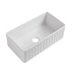 preview thumbnail 14 of 17, Premium White Fireclay Kitchen Sink for Home, Farmhouse (Grid & Strainer Included)