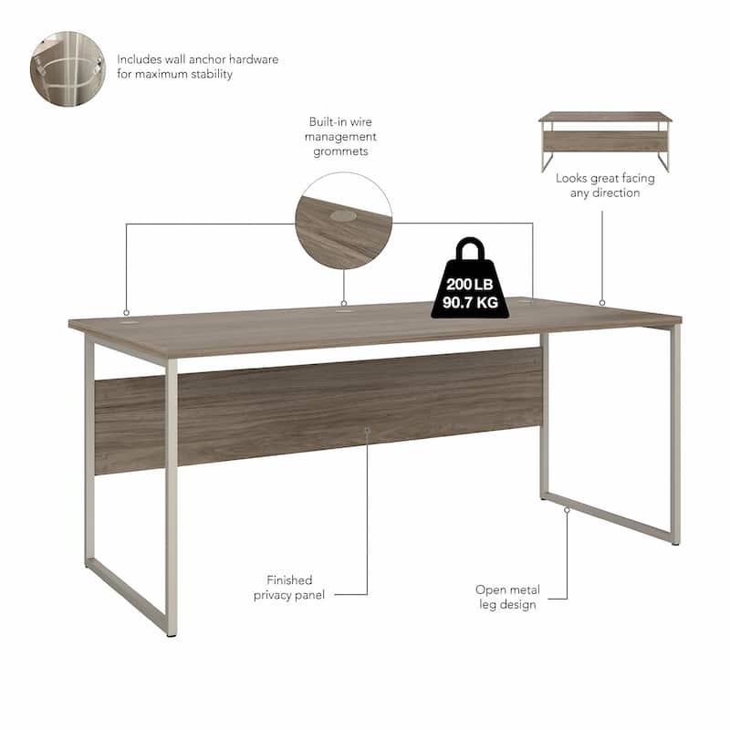 Hybrid 72W x 36D Computer Table Desk by Bush Business Furniture