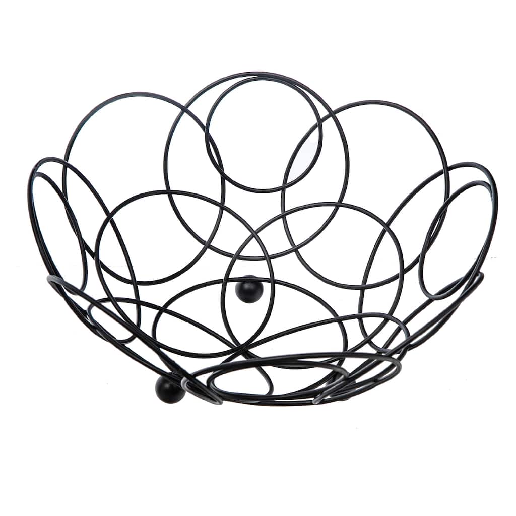 Fruit Basket With Black Powder Coating