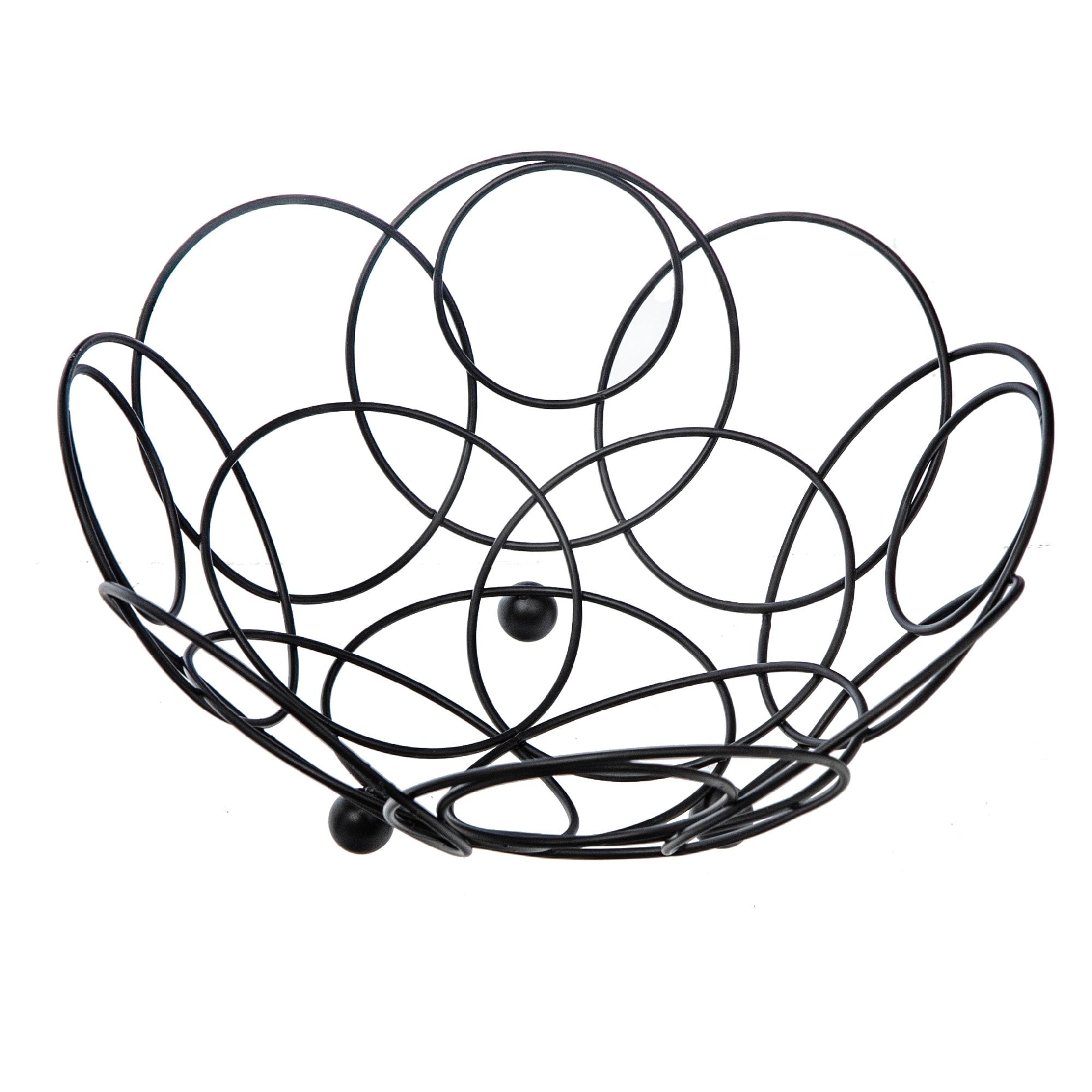 Fruit Basket With Black Powder Coating