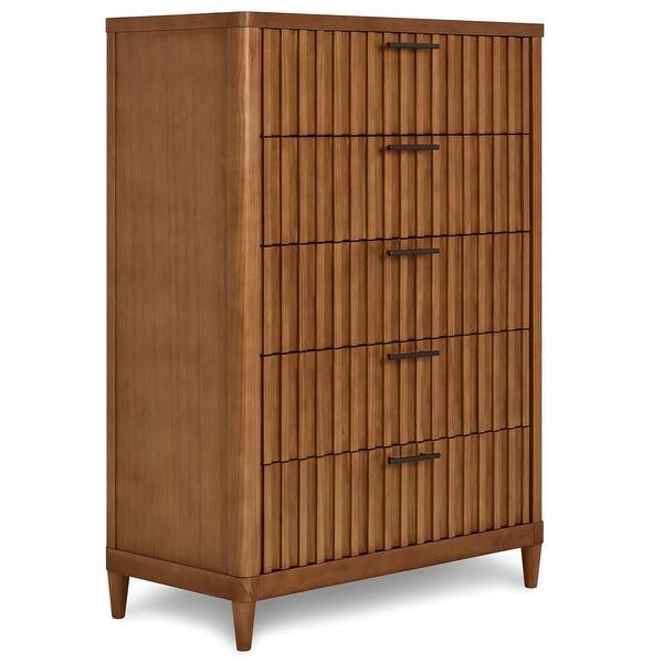 slide 2 of 6, Evolur Flynn 5-Drawer Tall Chest in Sedona Sedona 