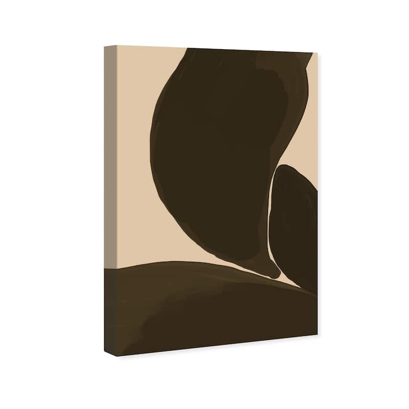 Wynwood Studio Canvas Abstract Petals Closeup Undertones Black and Tan Modern & Contemporary Wall Art Canvas Print