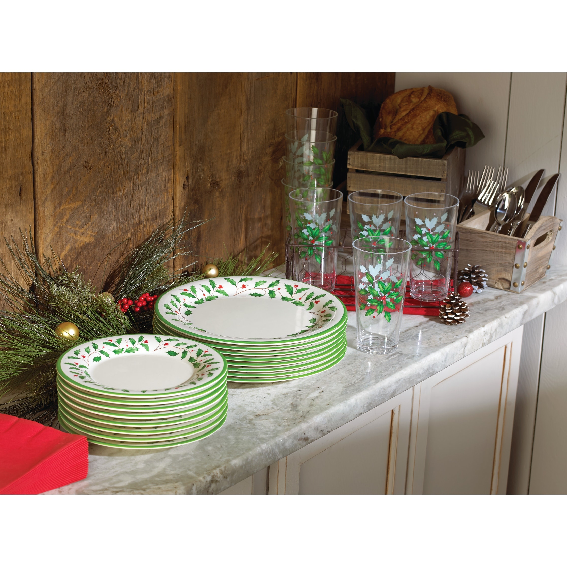 Holiday melamine plates best sale