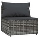 preview thumbnail 63 of 100, vidaXL Patio Corner Sofa with Cushions Black/Brown/Gray Poly Rattan