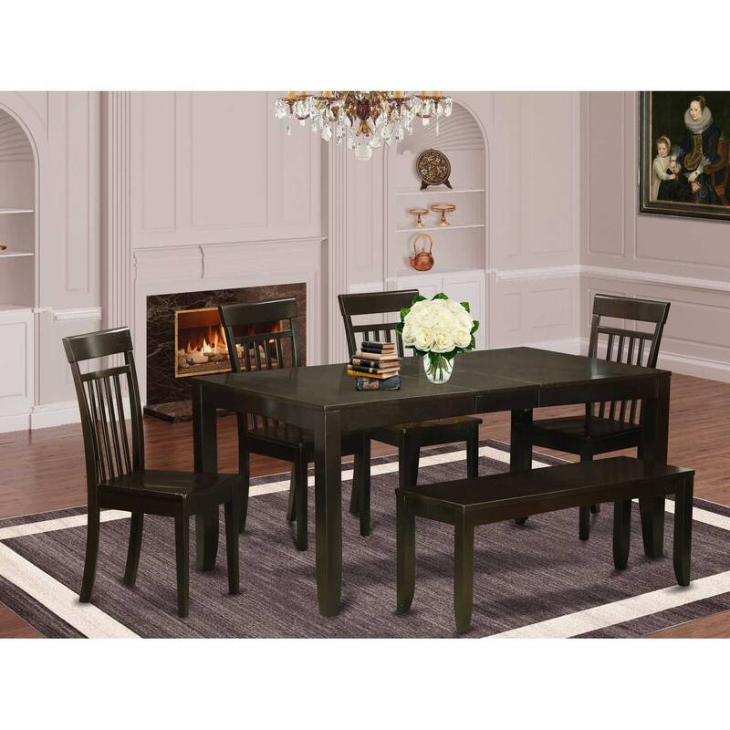 Art Deco Dining Set - 9 Piece Kitchen Table & Chair Set - 40x78 Inch Rectangle Table