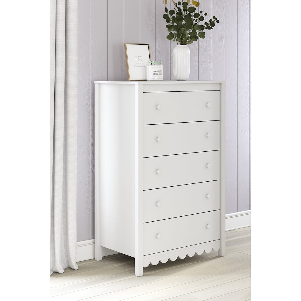 Signature Design by Ashley Hallityn White Chest of Drawers
