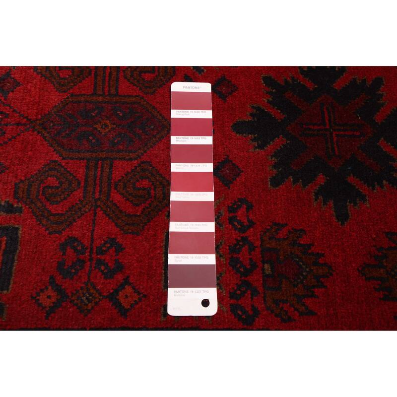 ECARPETGALLERY Hand-knotted Finest Khal Mohammadi Red Wool Rug - 2'9 x 9'5