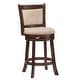 preview thumbnail 45 of 56, Verona Panel Back Swivel Counter Height Stool by iNSPIRE Q Classic Cherry-Beige Linen