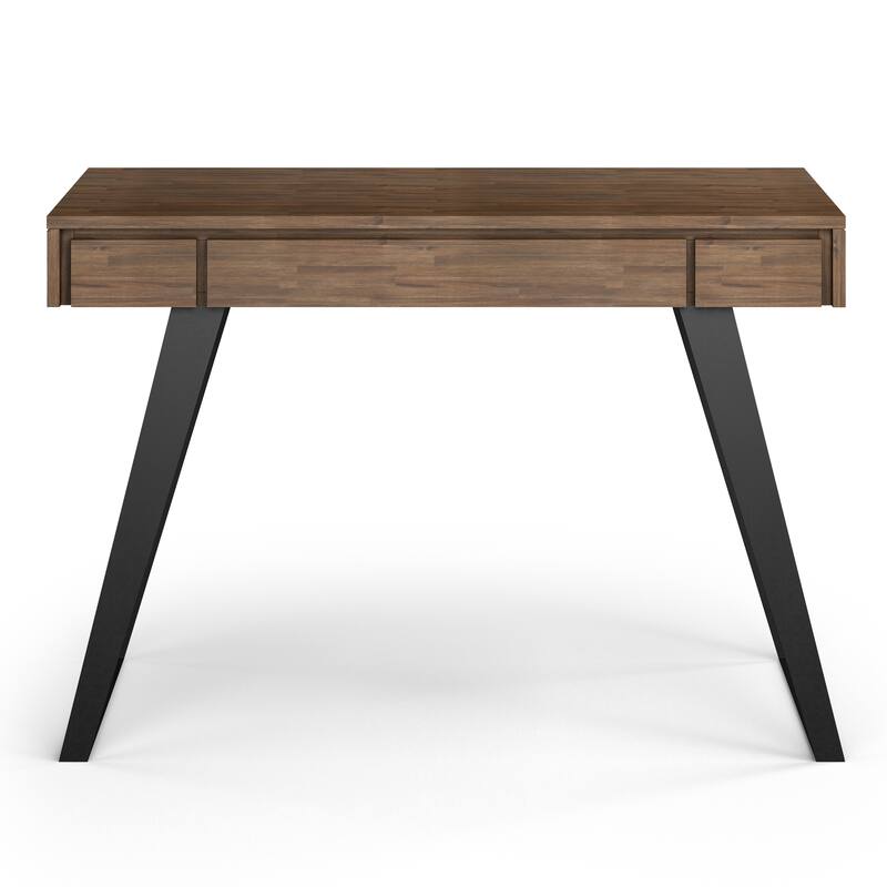 WYNDENHALL Mitchell SOLID ACACIA WOOD Modern Industrial 44 inch Wide Small Desk