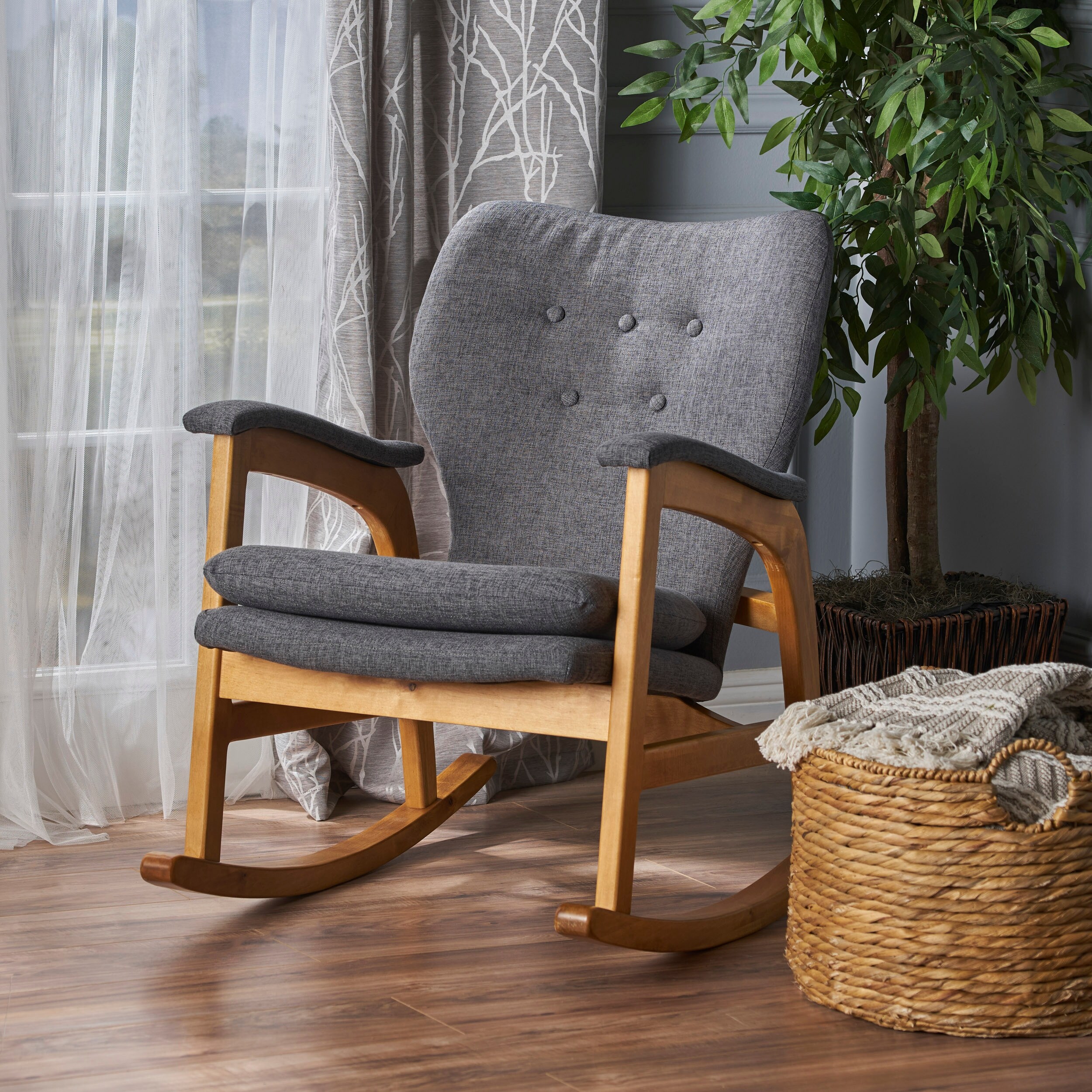 Sharan Cherry Rocking Chair Bed Bath Beyond 12016359