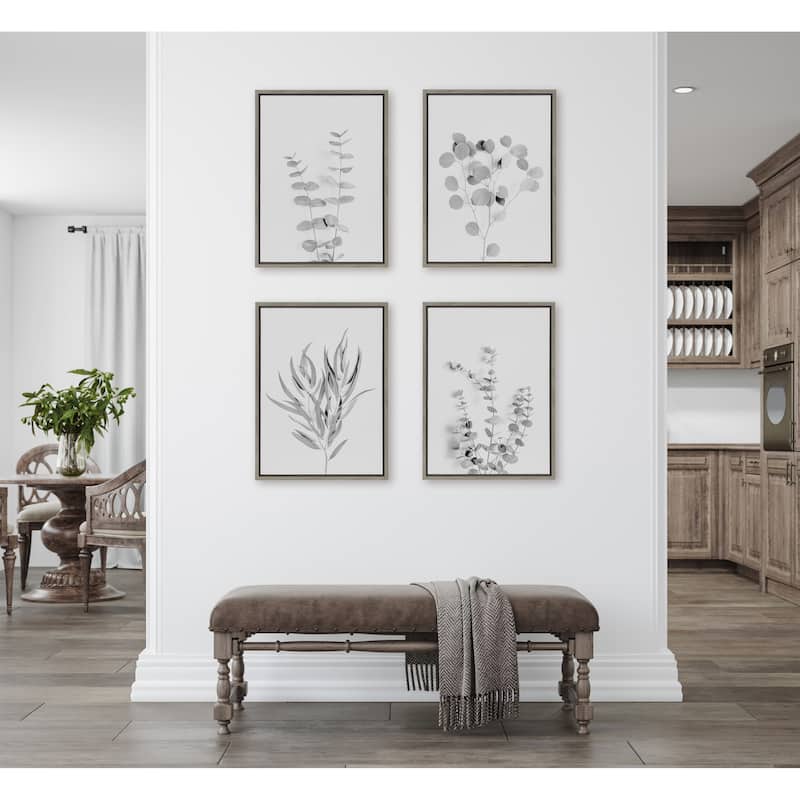 Kate and Laurel Sylvie Botanical 1 2 Canvas by Creative Bunch Studio