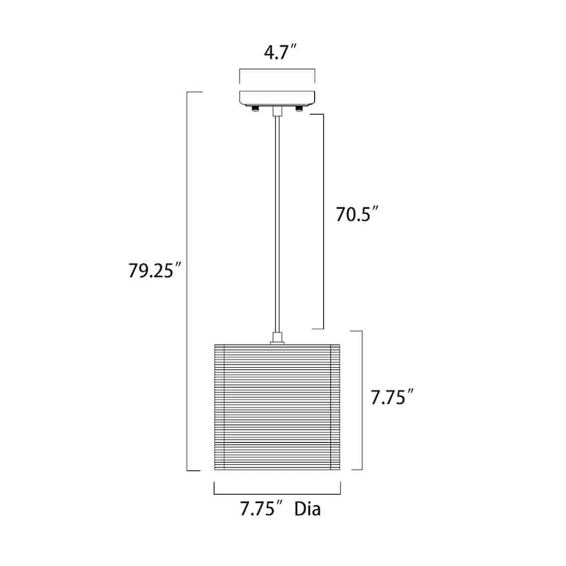 1-light Brown Natural Pendant Light With Nordic Style Cylinder Cardboard Shade For Dining Table