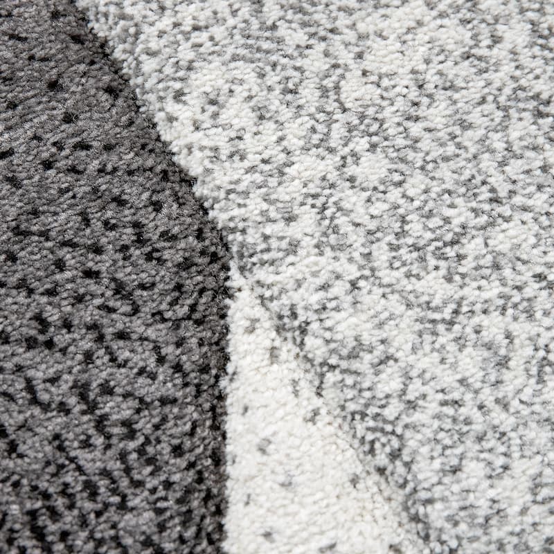Designer Area Rug modern geometric Pattern and Contour Cut in different Colors
