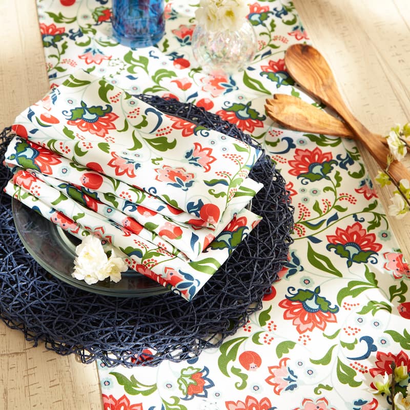 DII Garden Floral Print Outdoor Napkin (Set of 6)