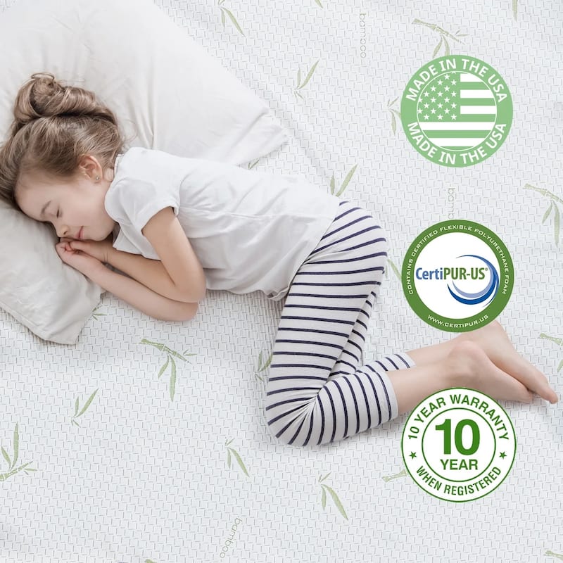 Mattress in a Box, 6 inch Cooling Gel Green Tea Memory Foam Mattresses, Medium Firm Bed Mattress