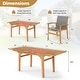 preview thumbnail 3 of 8, Costway 9 PCS Acacia Wood Outdoor Dining Set for 6-8 with 1.97" - See Details