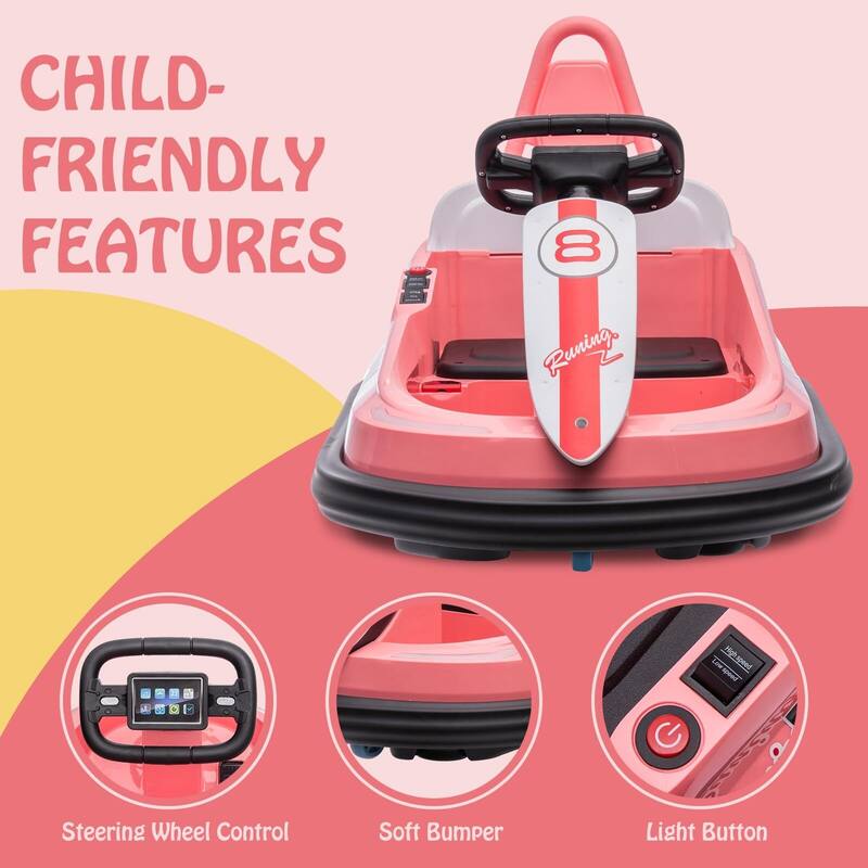 Bumper Car for Toddlers, New Designed 6V Electric Ride On Toys On