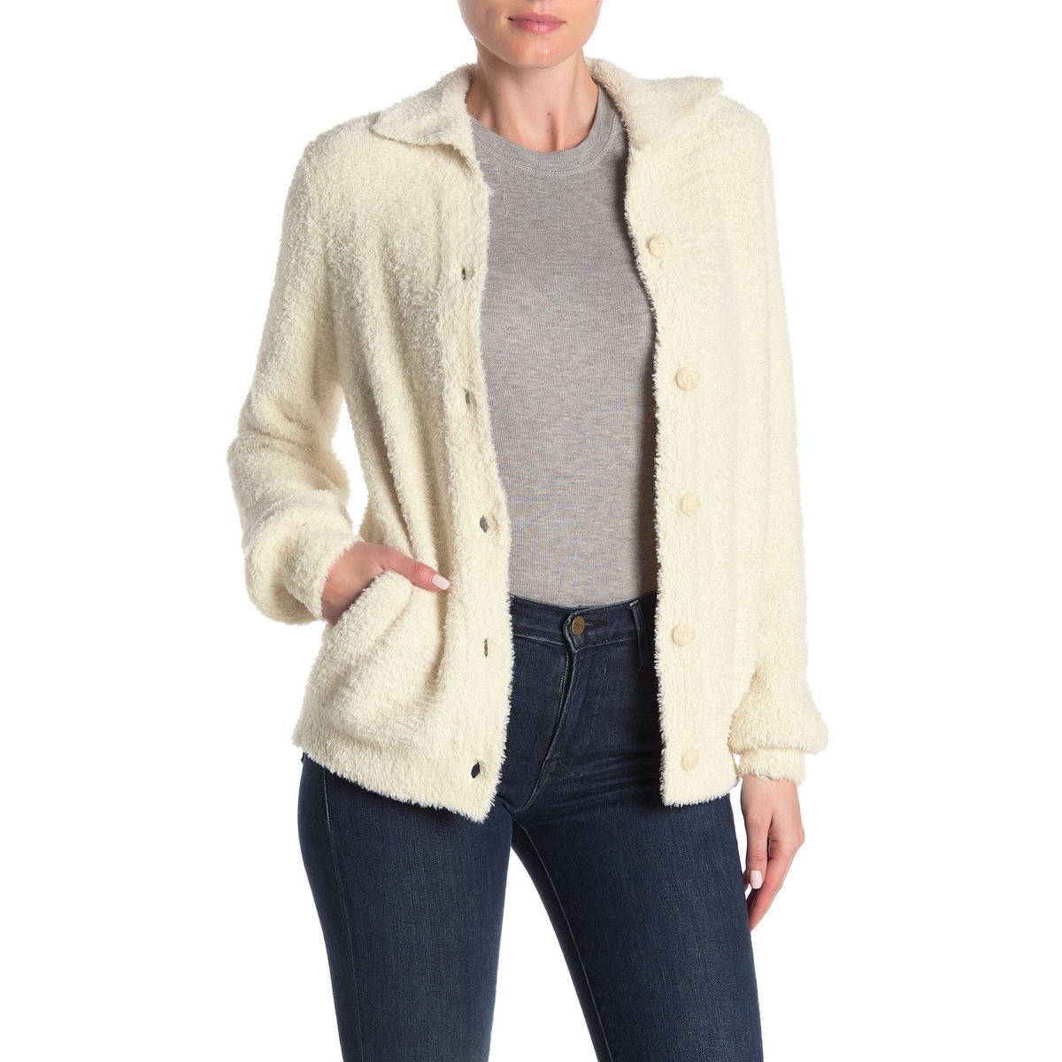 teddy fleece cardigan