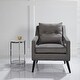 preview thumbnail 2 of 6, Uttermost 23583 O'Brien 29" Wide Wood Framed Velvet Wingback Chair