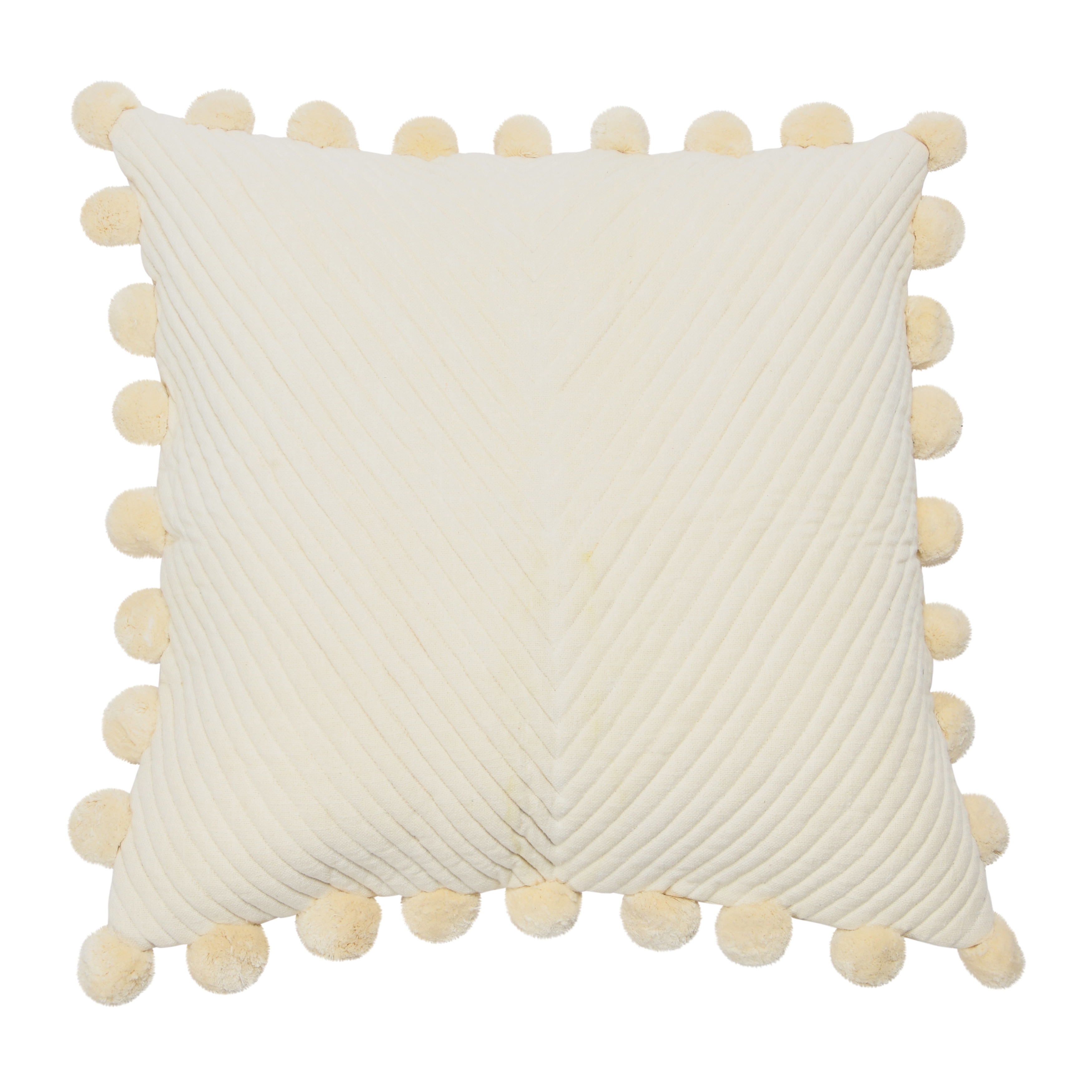 White pom deals pom pillow cover