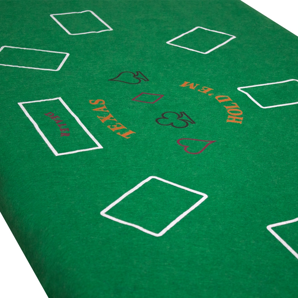 Pokermatte 90x60cm Doppelseitig - Texas Hold'em & Blackjack Filz Für Spielabende