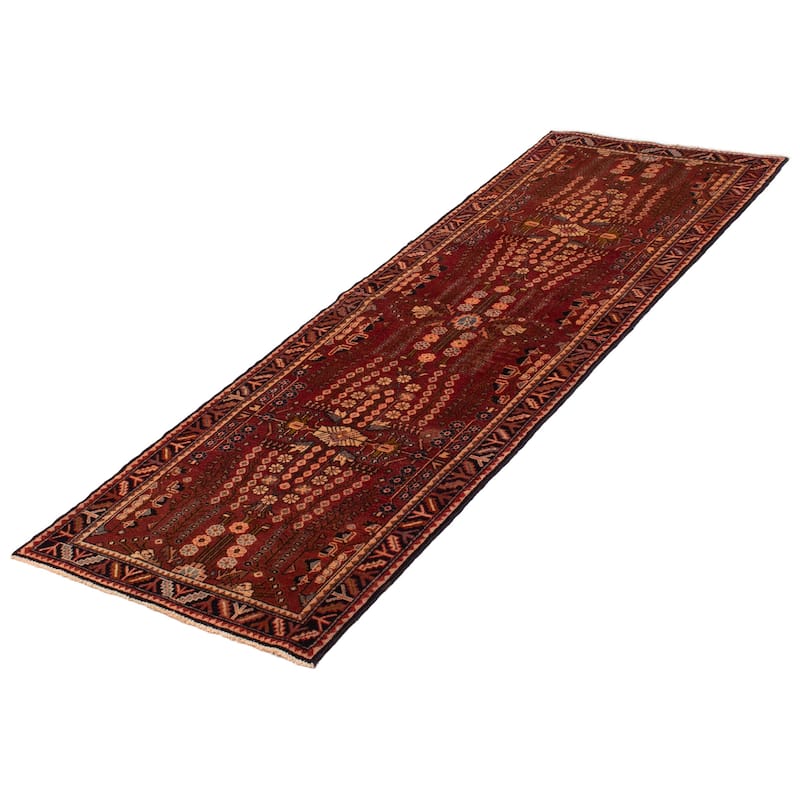 ECARPETGALLERY Hand-knotted Anadol Red Wool Rug - 3'3 x 9'4