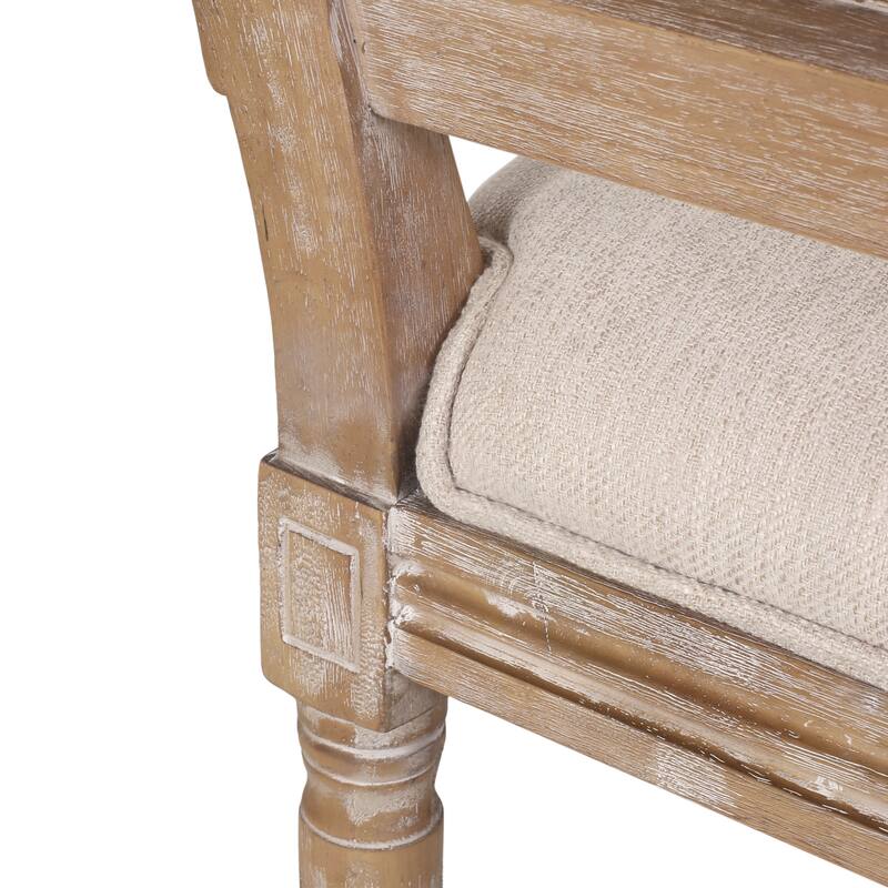 Regina Wood and Cane Upholstered Dining Chair (Set of 4) by Christopher Knight Home