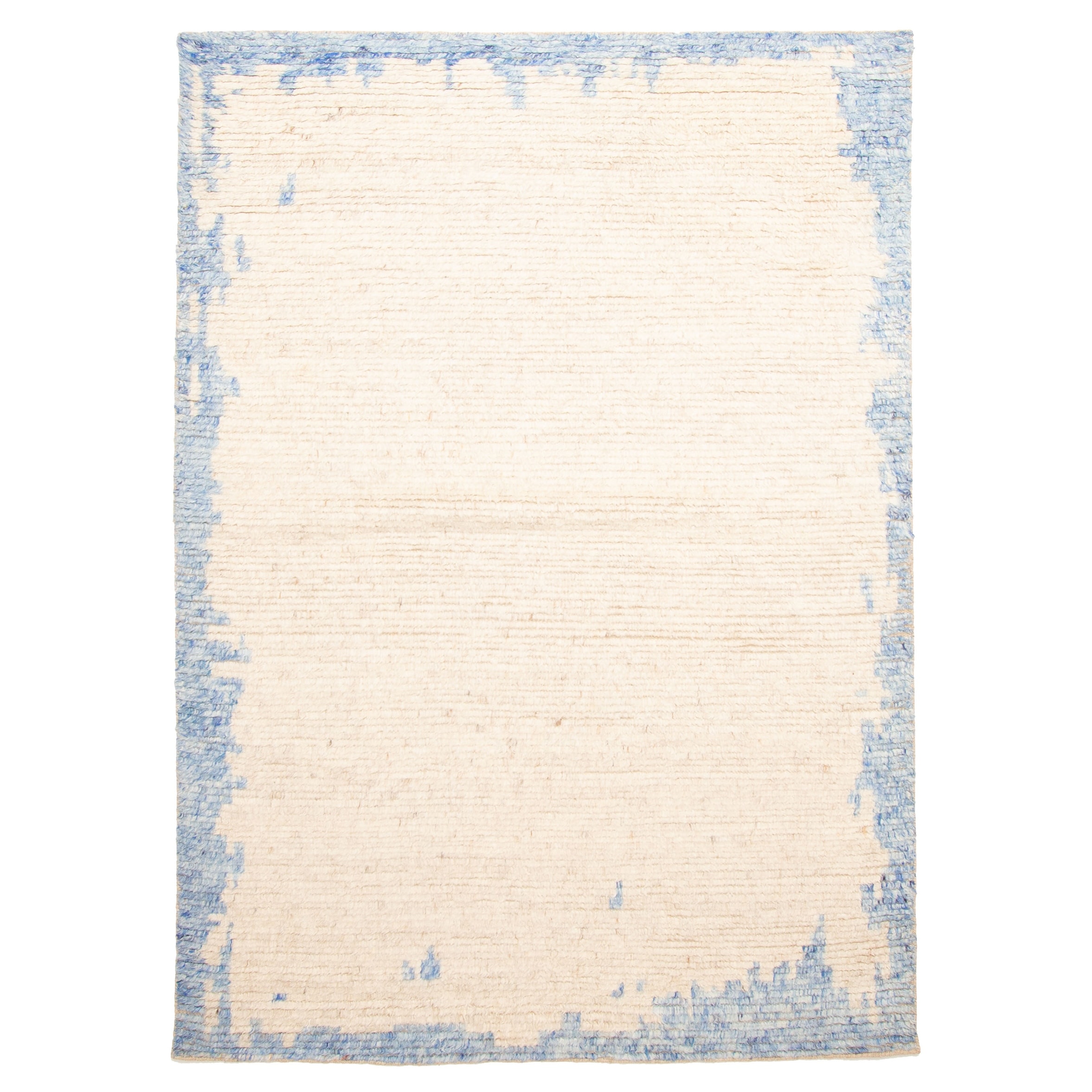 ECARPETGALLERY Hand-knotted Tangier Cream Wool Rug - 5'8 x 7'10