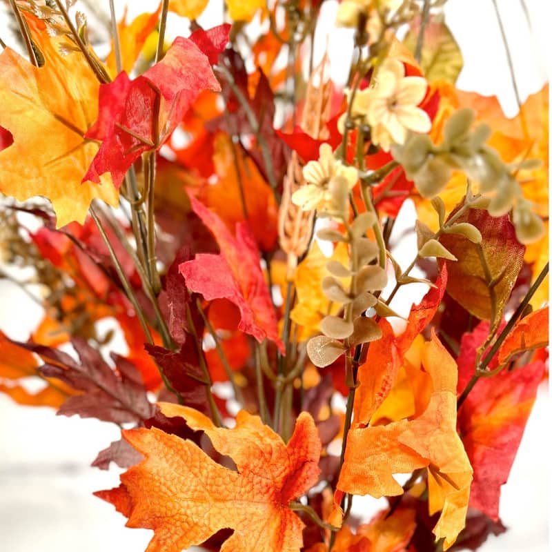 Artificial Autumn Flowers Fall, Gold/Orange Mix 20 Inch ABN3B003