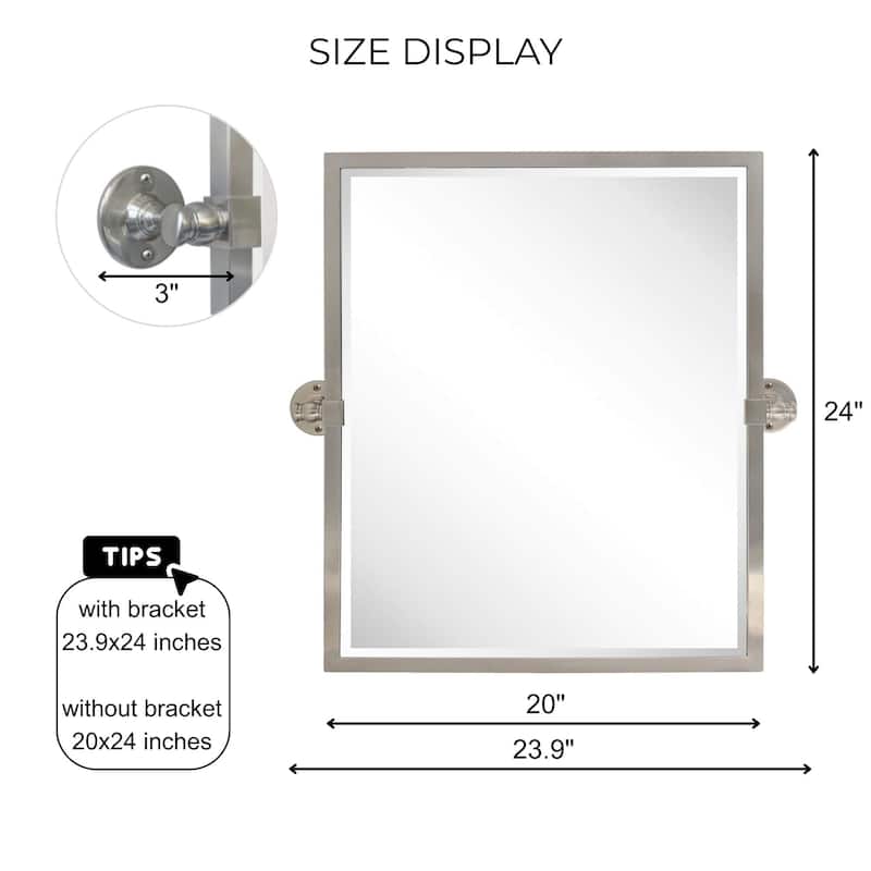 TEHOME Blakley Rectangle Metal Wall Mirror