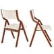preview thumbnail 29 of 27, Set of 2 Upholstered Folding Dining Chair, Wood Frame Dining Table Guest Chair, Living Room Lounge Chair, Studio Business Chair