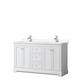 Option White, Chrome Trim, White Cultured Marble Top