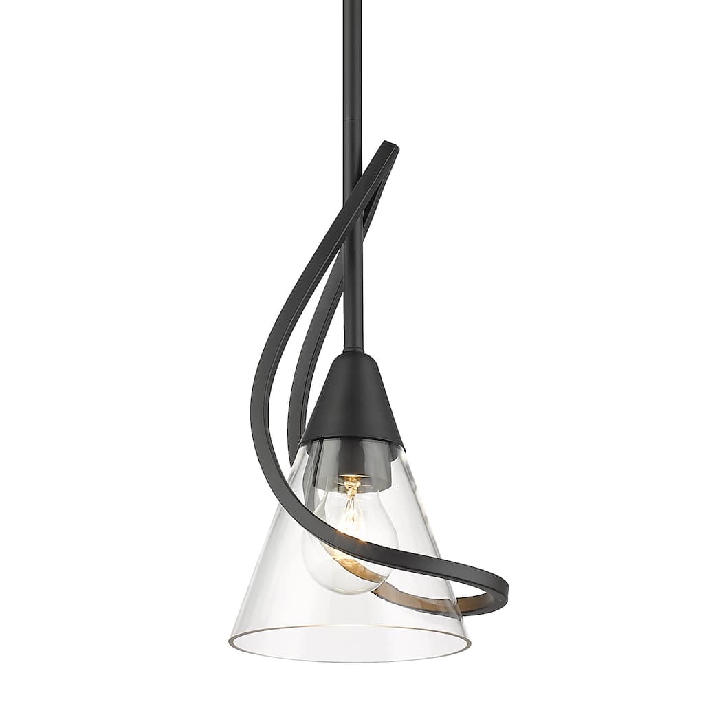 Wry Lighting Olympia 1-light Pendant in Matte Black - Matte Black