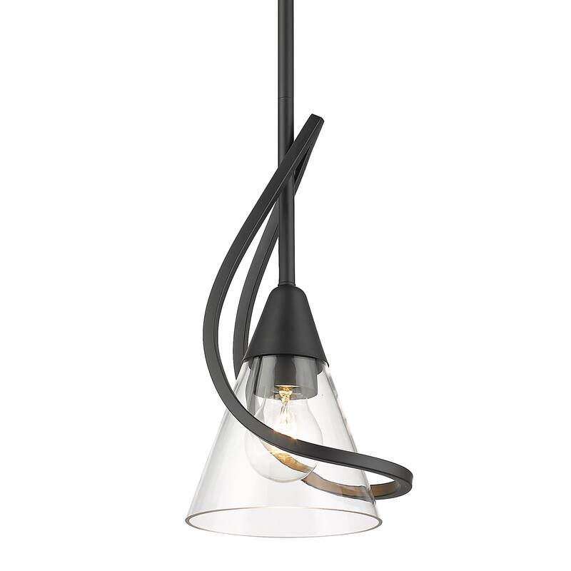 Wry Lighting Olympia 1-light Pendant in Matte Black - Matte Black