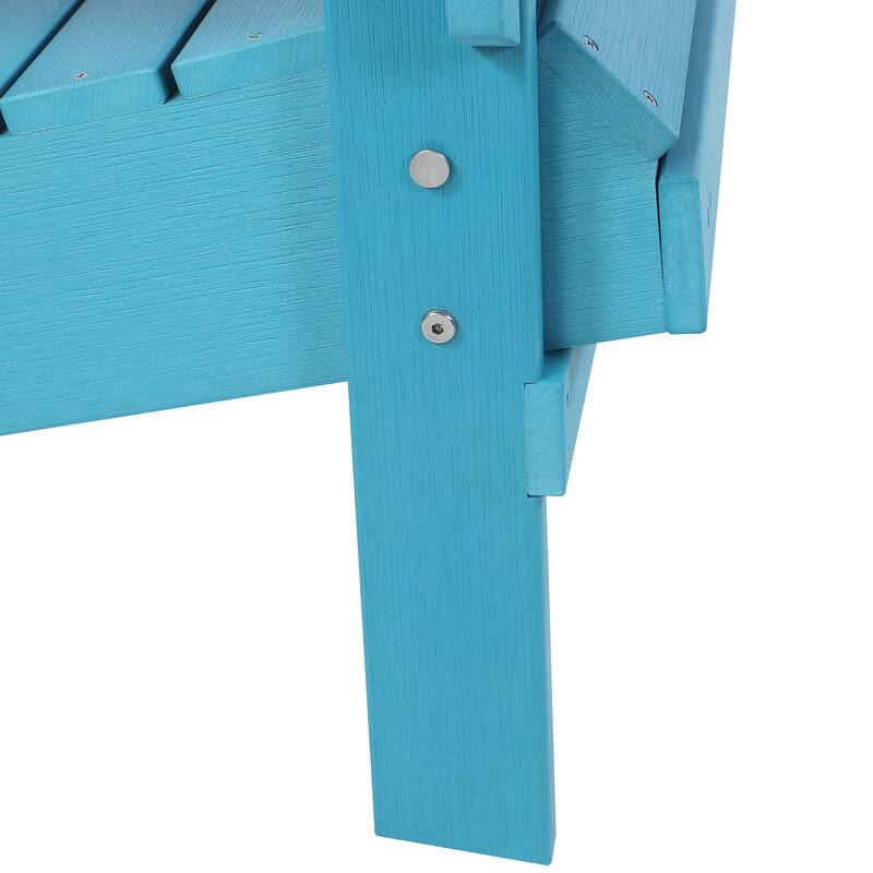 Seaton Folding Poly Adirondack Chair with Pull-out Ottoman, Set of 2