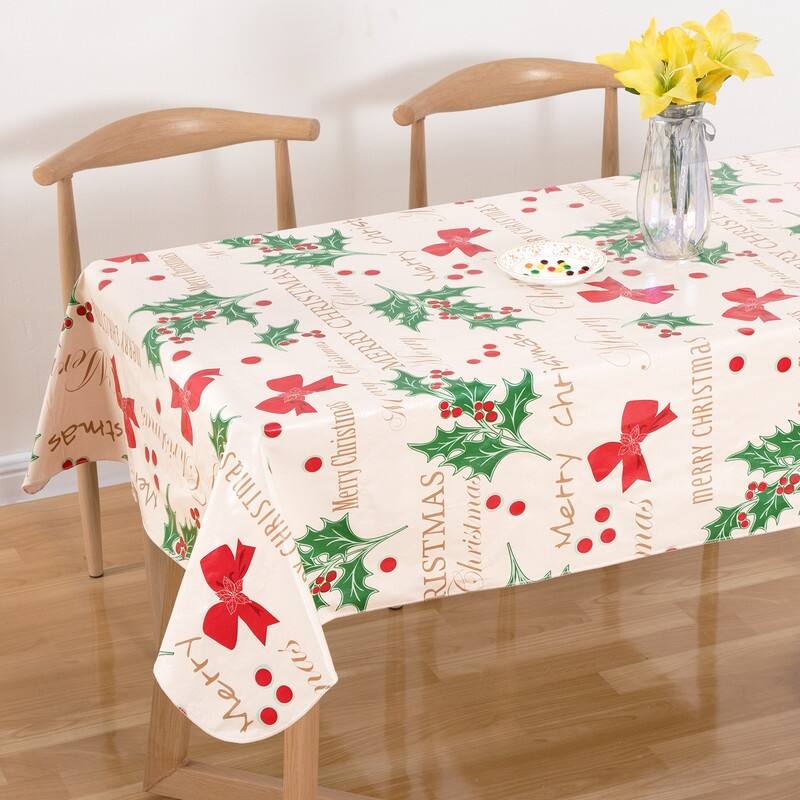 Ray Star Christmas Celebrate tablecloth High Quality Flannel Backing