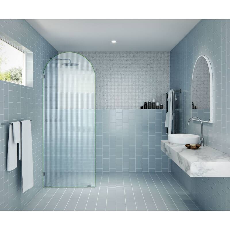 Glass Warehouse ARC-FL-32 Maven 86-3/4" High x 32" Wide Shower Screen - Chrome