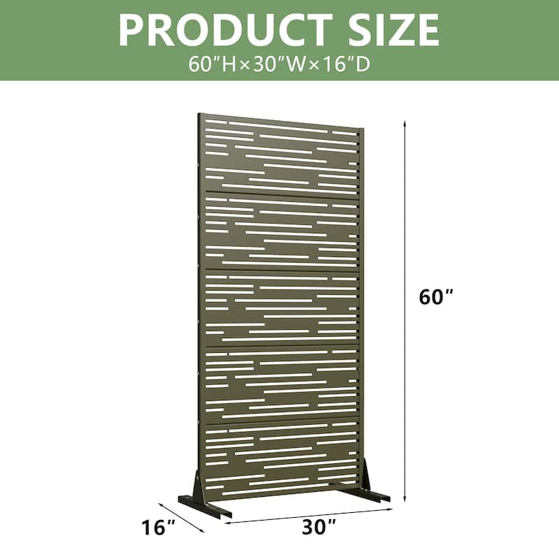 Shine Metal Privacy Screen Panel Free Standing