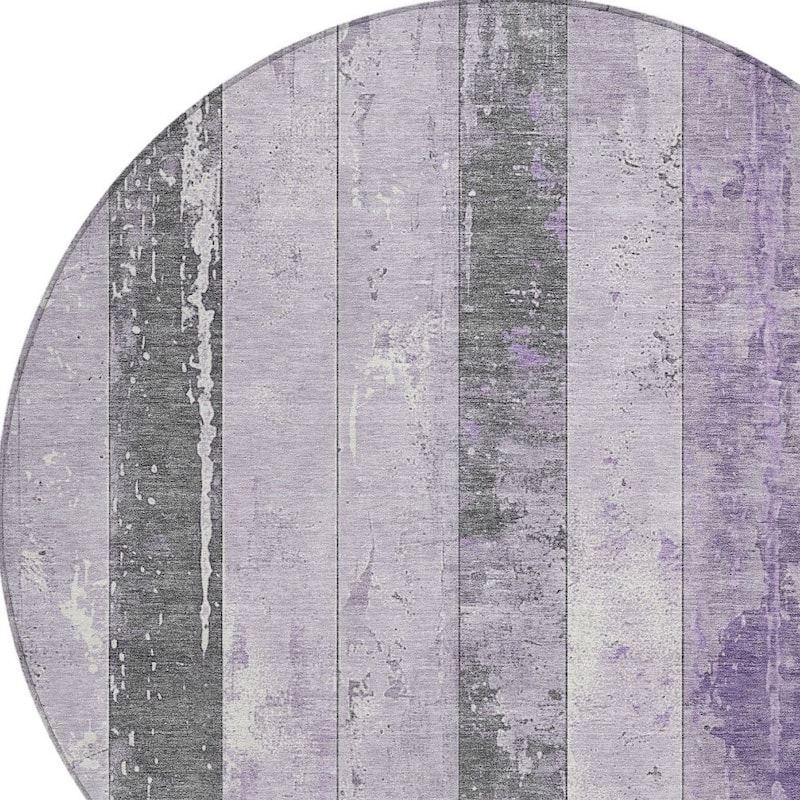 HomeRoots Striped Transitional Rectangle Outdoor Rug