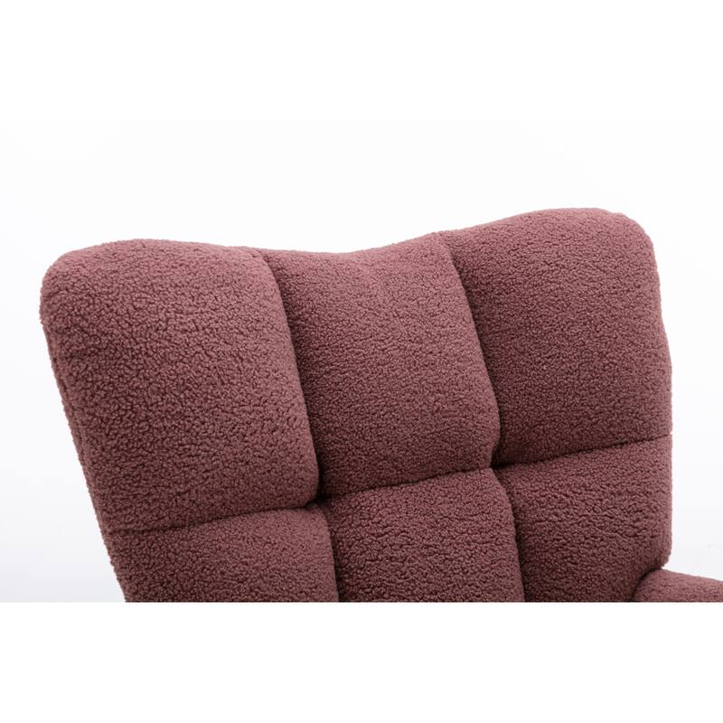 31.5" High Back Buttons Tufted Rocking Chair