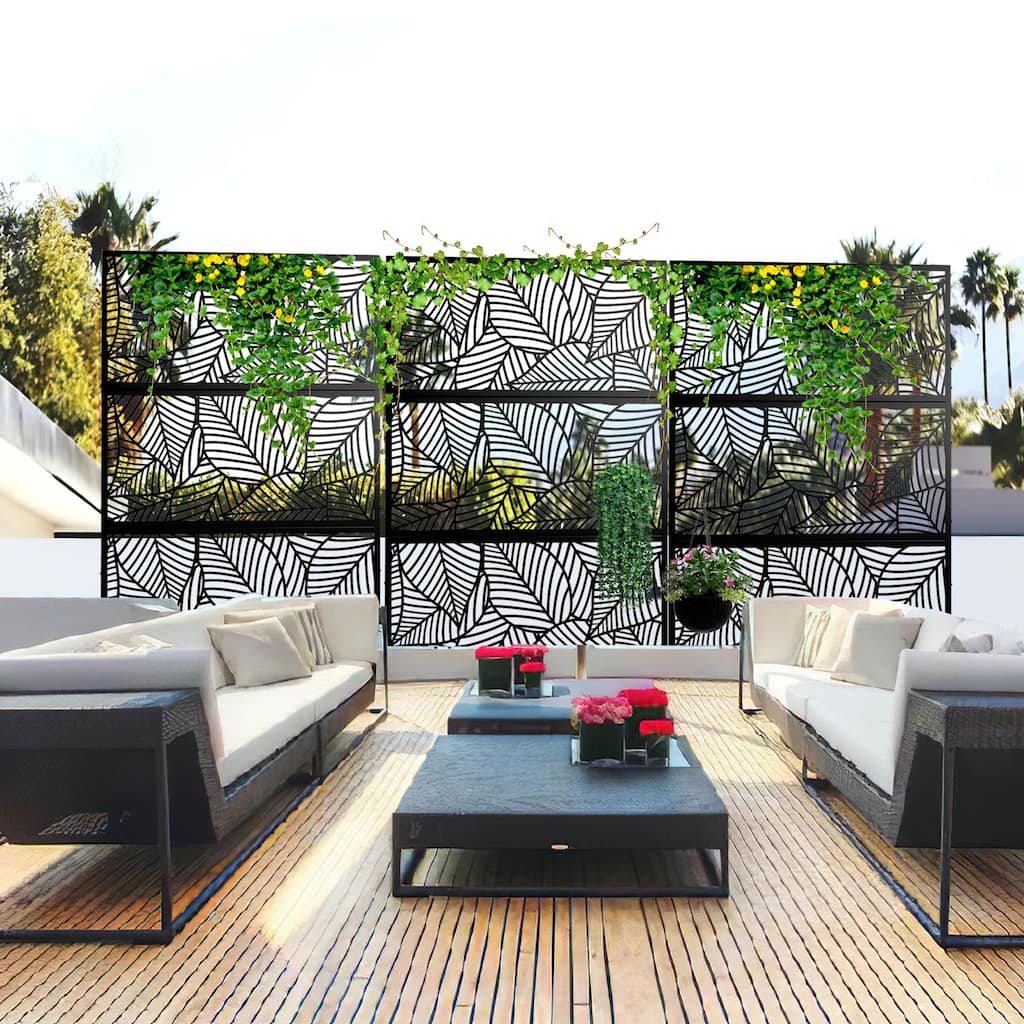 Privacy Screen Free Standing Leaf