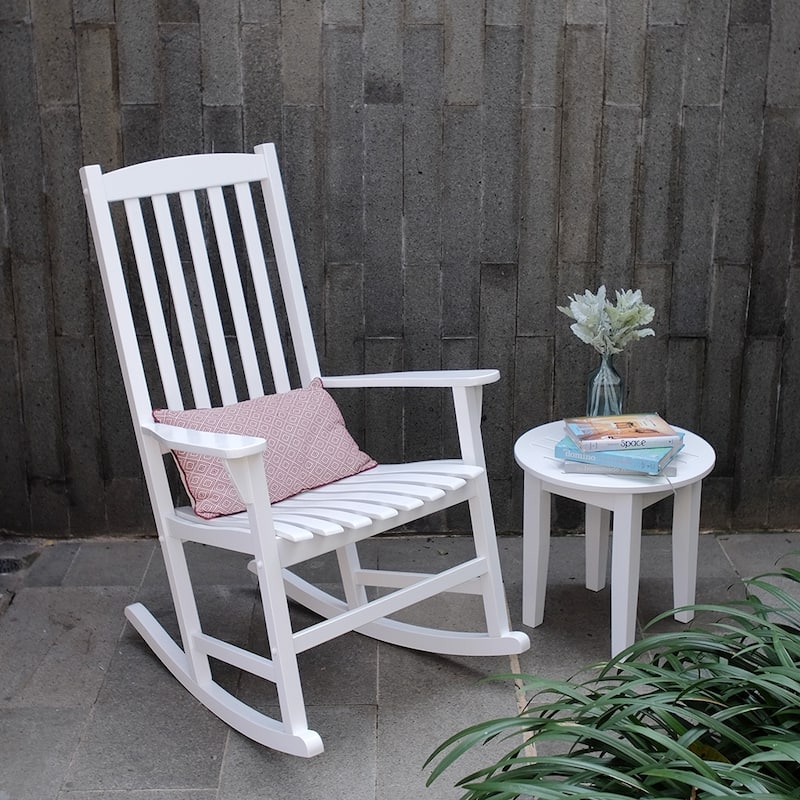 Cambridge Casual Austin Outdoor Rocking Chair - White - White