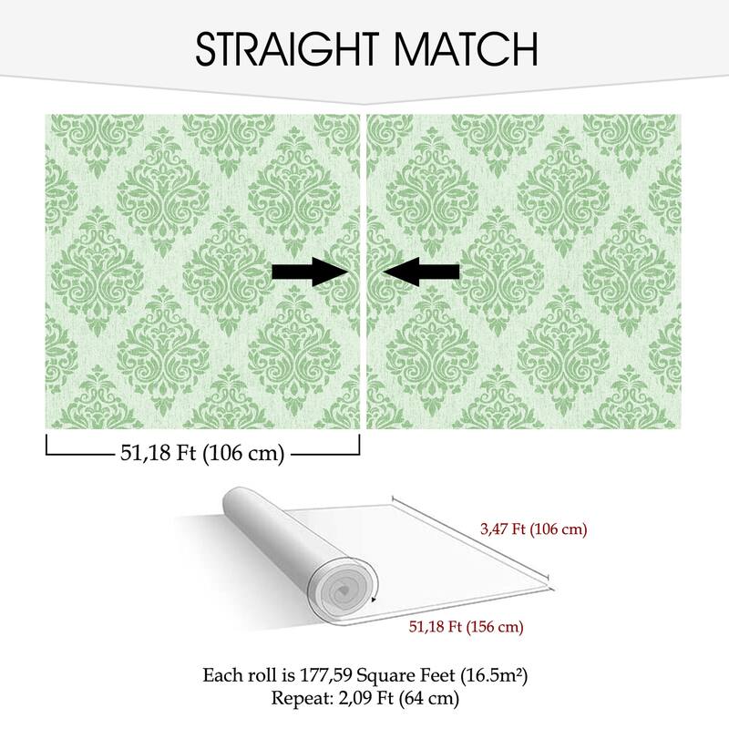 SUSSEXHOME Removable Wallpaper-Waterproof, Strippable, Light Resistance & Cleanable Wall Paper Roll-Wallpaper-Ottoman