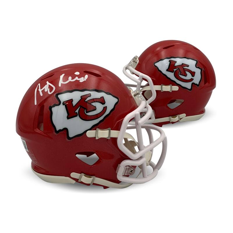 Andy Reid Autographed Kansas City Chiefs Signed Football Mini Helmet Beckett COA - 8'6" x 11'6"