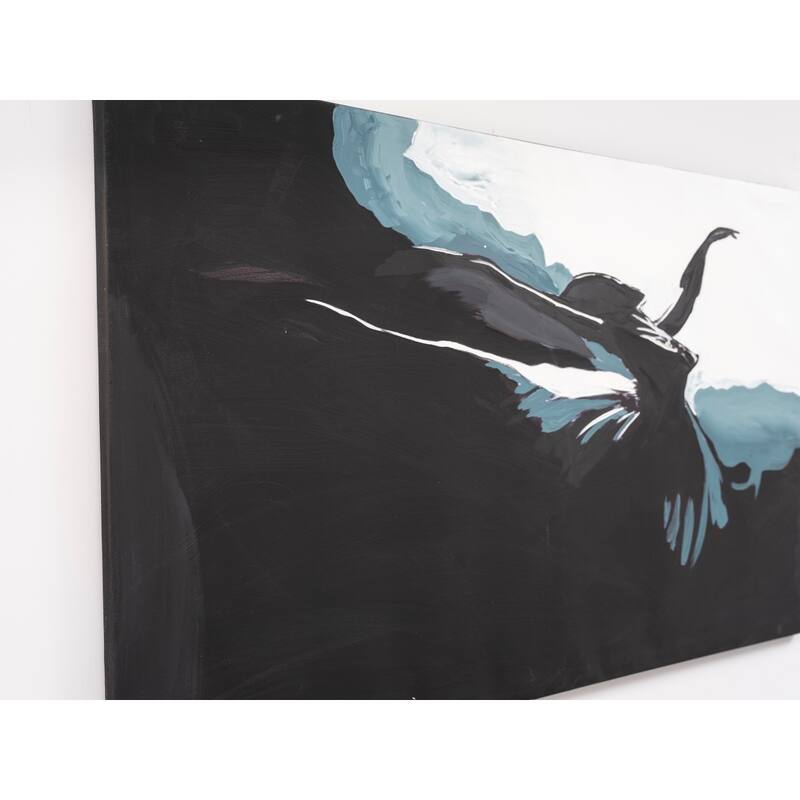 Wandela Wall Canvas Paintings 47'' x 27'' - Black
