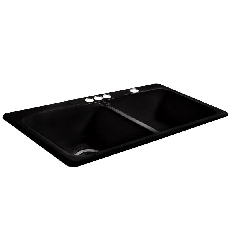 Miseno 33" Double Basin Drop In Cast Iron Kitchen Sink
