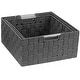 preview thumbnail 4 of 11, Storage Box Woven Basket Bin Container Tote Cube Organizer Shelf Organizer with Built-in Carry Handles