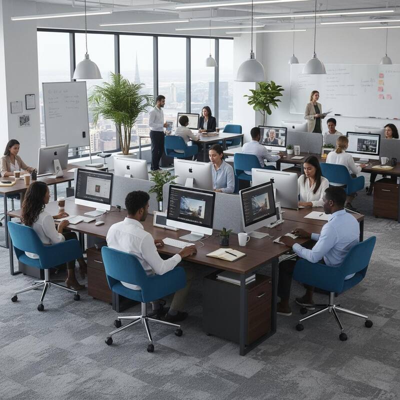 Homylin Modern Velvet Upholstered Task Chair with 360 Degree Swivel